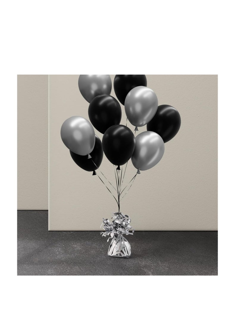 DAILYCHIC 12Pcs Metallic Silver Heavy Solid Balloon Weights Pack Holder, Table Centerpiece DIY Décor For Christmas Ramadan Birthday Party Favors Wedding Graduation, Large 6 OZ 170 G - Image 5